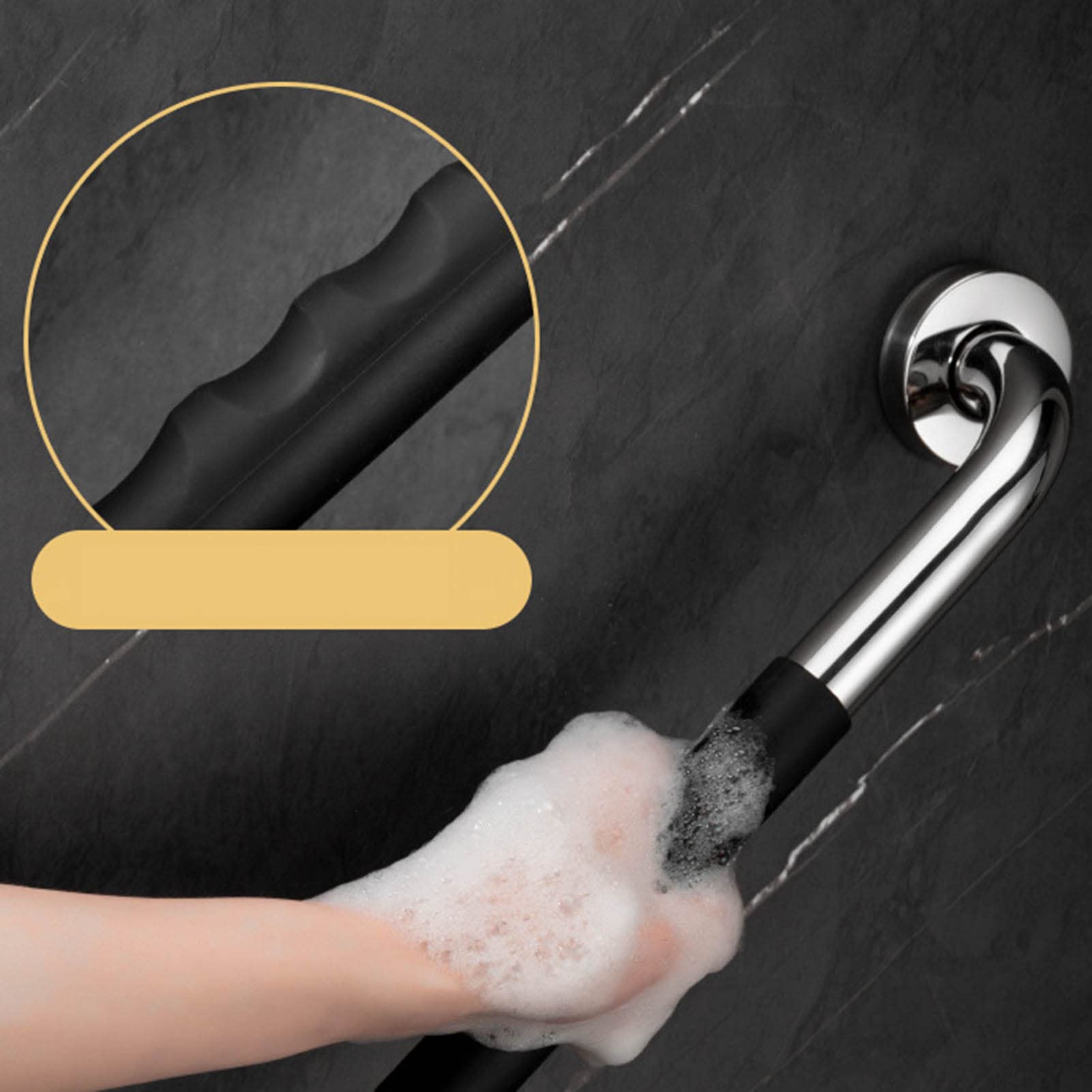 NSXAYIWE 12 Inch Grab Bars for Bathtubs and Showers, Anti Slip Shower Grab Bars for Seniors Wall, Holds up to 500LBs, Stainless Steel Shower Handle for Elderly and Disabled