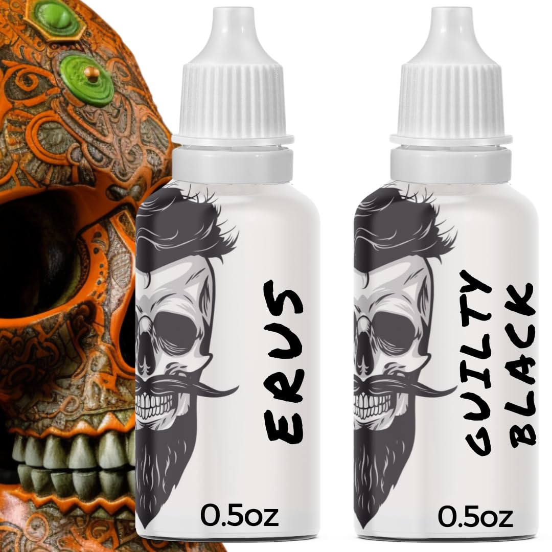 Anti-Aging Beard Oil for Men | Premium, Designer-Inspired Scents | 11 Natural Oils, Plant Retinol, Castor Oil for Growth | Masculine Luxury(Eternal,Obsessed) 2-0.5oz=1oz Sample Pack