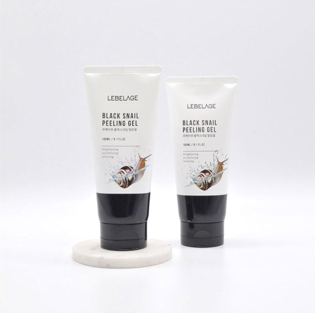 Lebelage Black Snail Peeling Gel 6.08 oz | Gentle Exfoliating Gel with Snail Extract | Wash-Off Gommage Texture for Smooth Skin Feel | Lightweight Non-Abrasive Facial Care Formula | Korean Skincare
