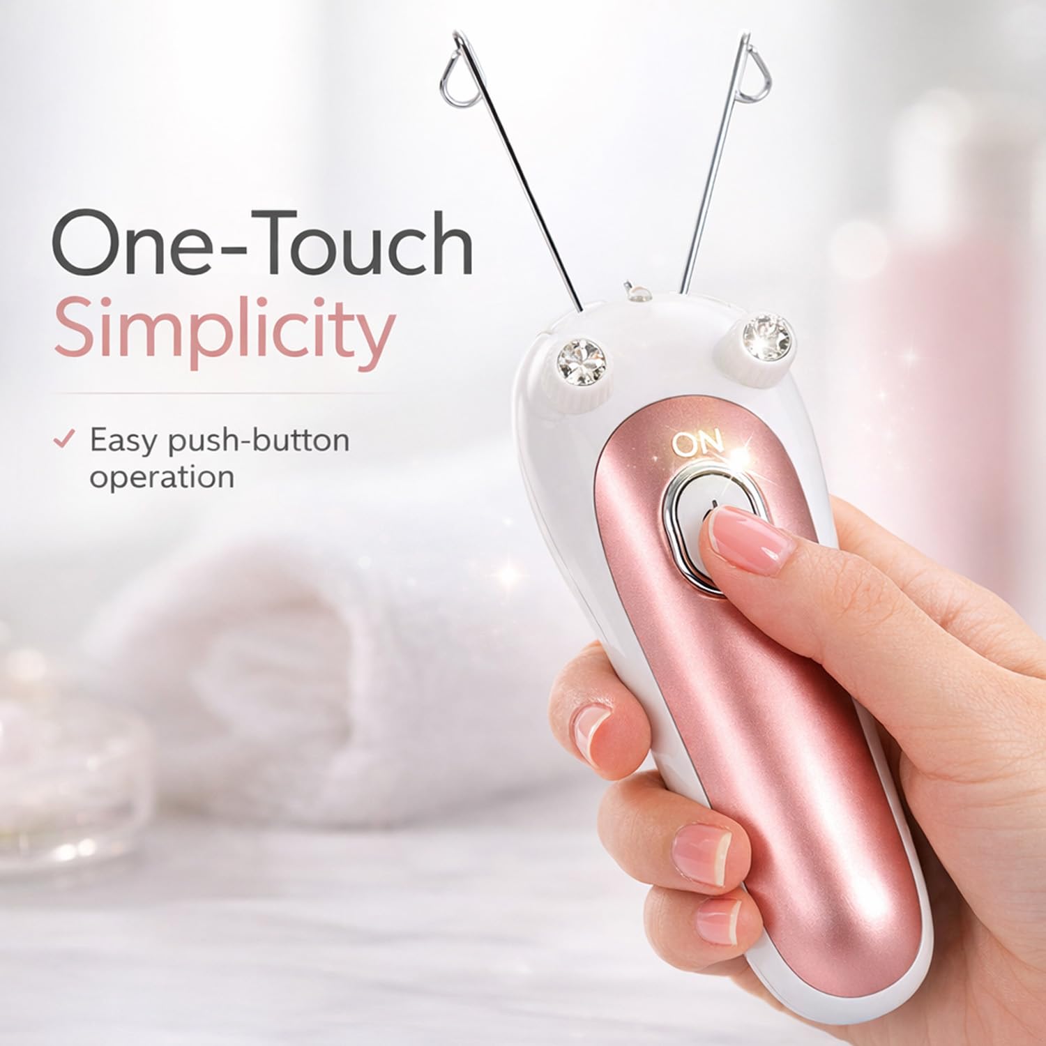 Electric Body Hair Removal,Thread Hair Removal Defeatherer Cotton Thread Epilator,Rechargeable for Epilators Threading-Epilator Epilator for Lady Shaver (Pink)