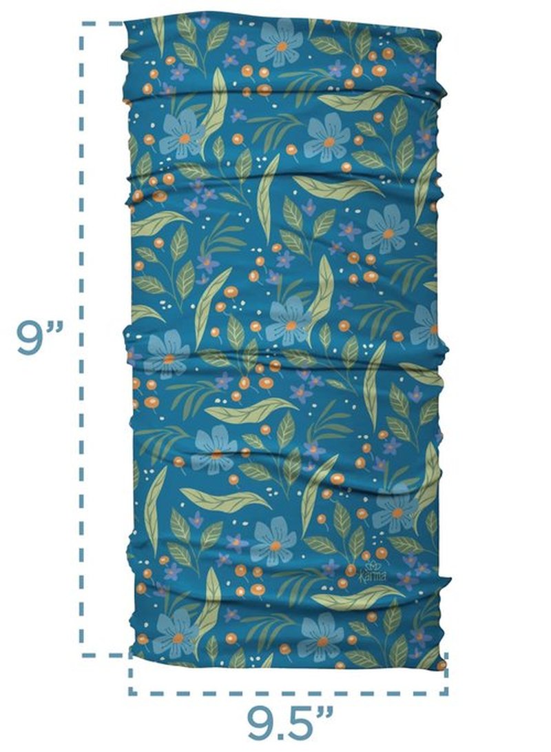 Karma Snakes Headband for Women - Wide - Fabric Headband and Stretchy Hair Scarf - Blue