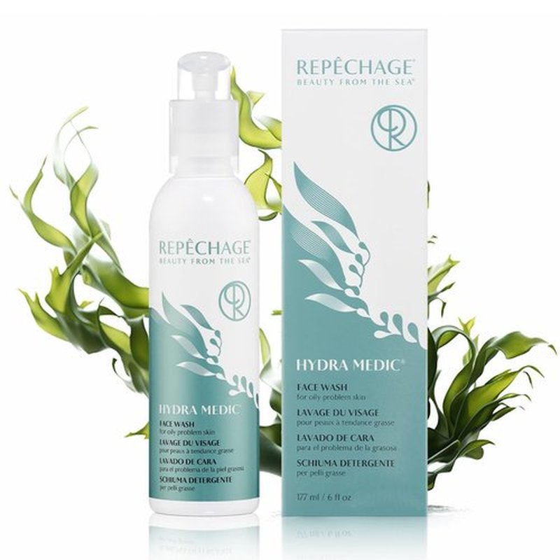 Repechage Hydra Medic Exfoliating Face Wash - Gentle Daily Foaming Cleanser for Oily Skin | 6 fl oz