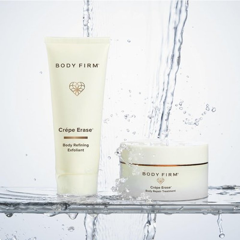 Crepe Erase BODY FIRM 2-Step Anti-Aging Treatment - Firming Moisturizer & Exfoliating Pre-Treatment for Wrinkle & Crepe Skin