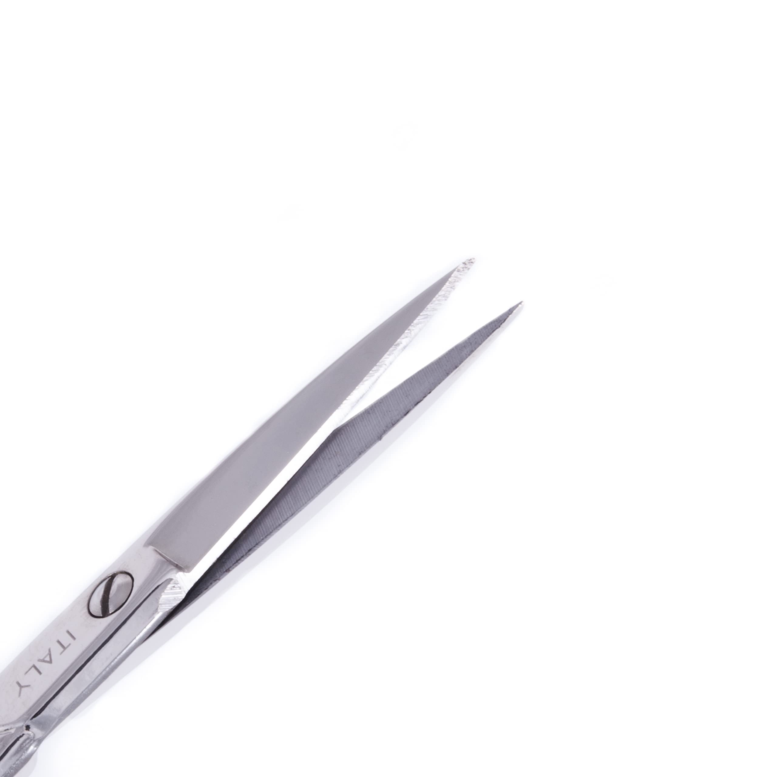 REFINE - Italy Eyebrow Scissors with Wooden Handle Spoolie Grooming Kit