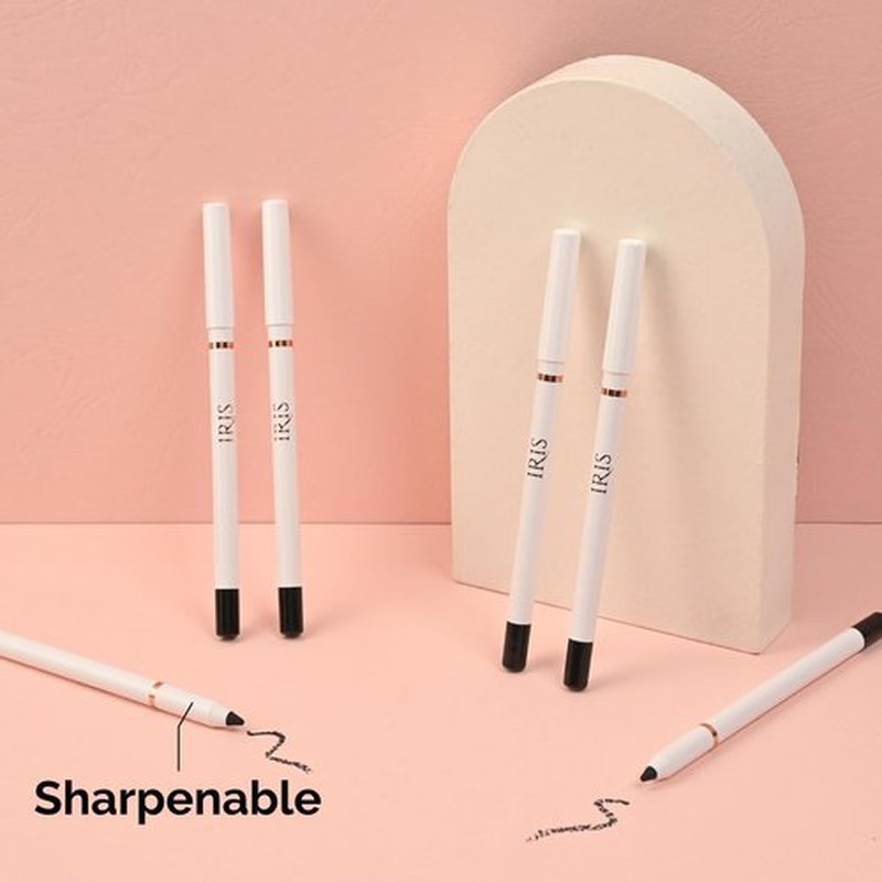 IRIS Waterproof Kajal & Kohl Pencil | Ultra Black, 24-Hour Matte Finish | Smudge-Proof, Vegan, Cruelty-Free | Ceramide-Infused to Lock in Moisture | 1.2 mL (Kajal)