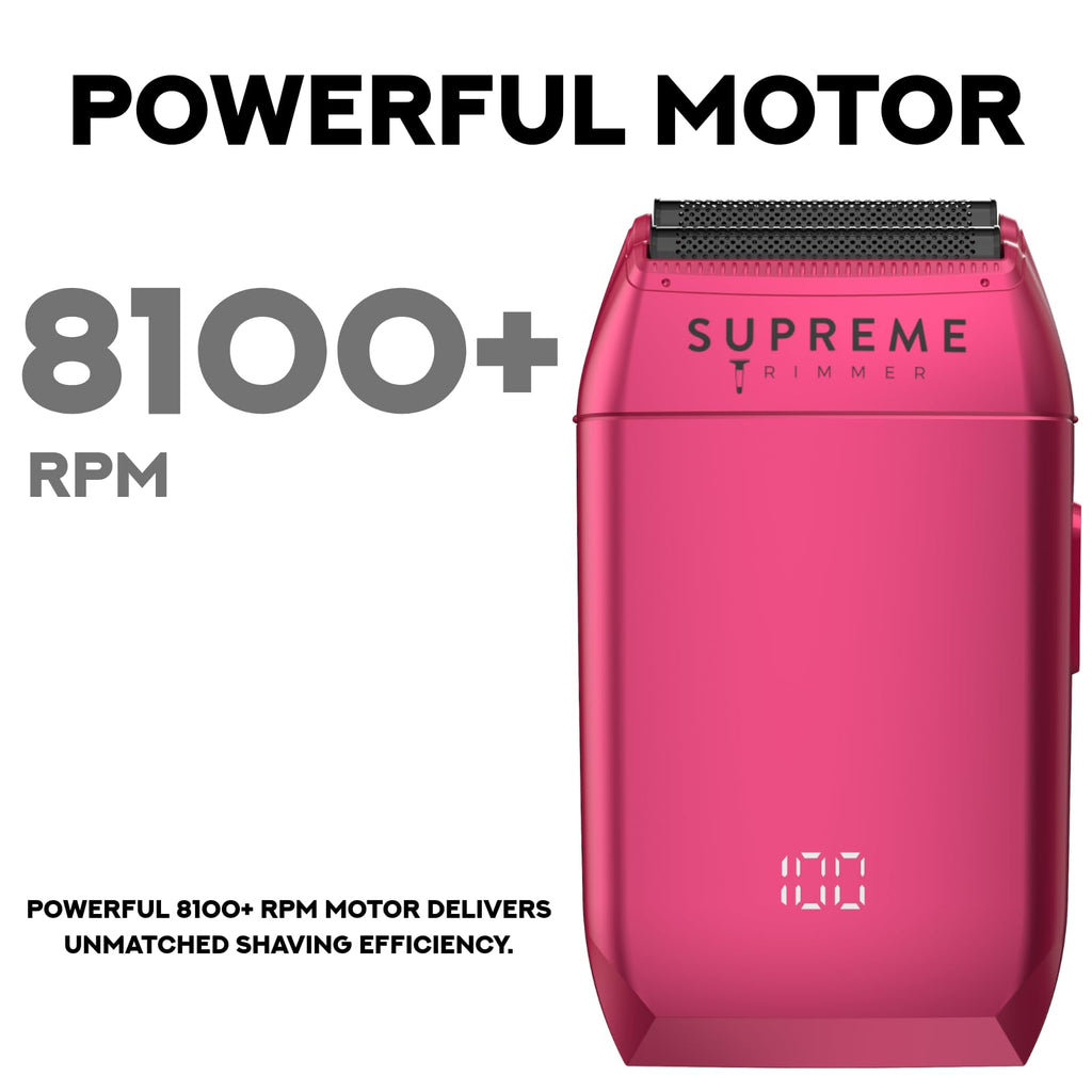 Supreme Trimmer Crunch STF602 – Waterproof Double Foil Shaver for Men | 150 Min Runtime, Wet/Dry Cordless & Corded Electric Razor | Hypoallergenic Foils for Face, Head & Stubble