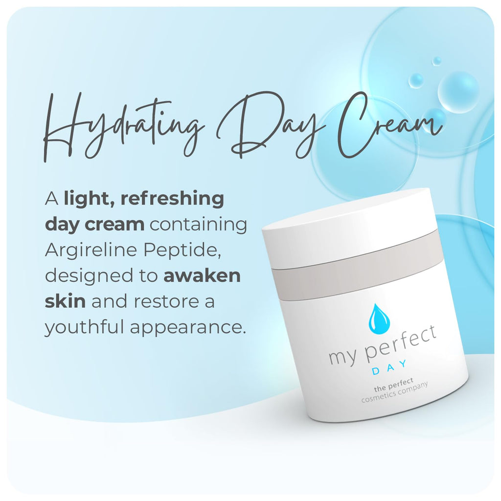 My Perfect Day Skin Moisturizer Face Cream - 50ml Anti-Aging Facial Moisturizer, Reduces Wrinkles & Fine Lines, Fast Absorbing, Non-Greasy, 3-Month Supply, Suitable for All Skin Types