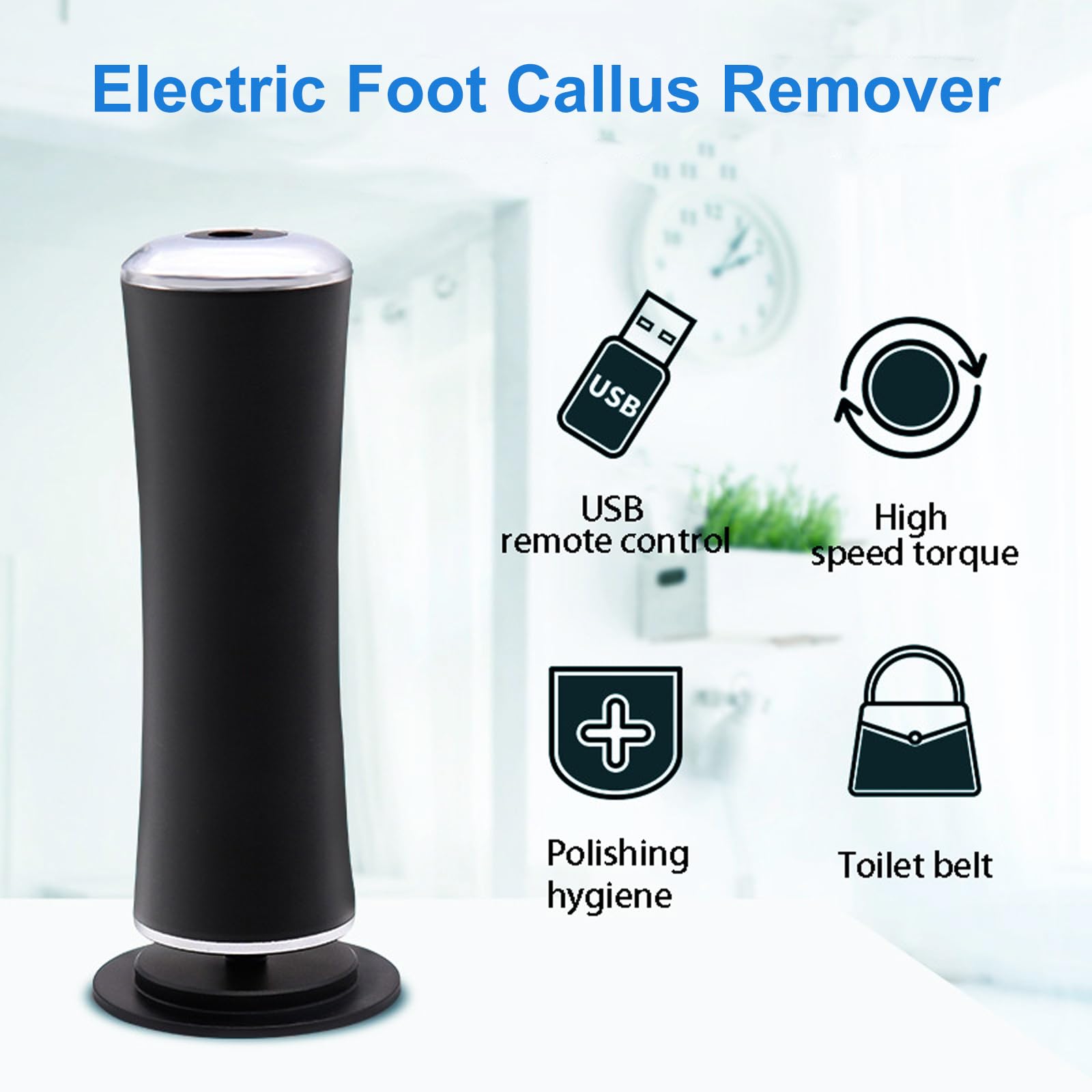 Electric Foot Callus Remover,LXIANGN Electronic Foot File Grinder with Speed Adjustable and 60pcs Replacement Sandpaper Discs,Pedicure Foot File Sander for Men Women Dead Cracked Hard Skin Calluses