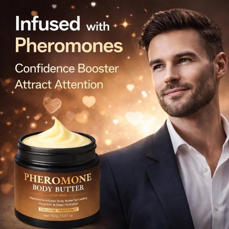 **Regine Switzerland Pheromone Body Butter for Men - Non-Greasy, Long-Lasting Scent, 5 oz**
