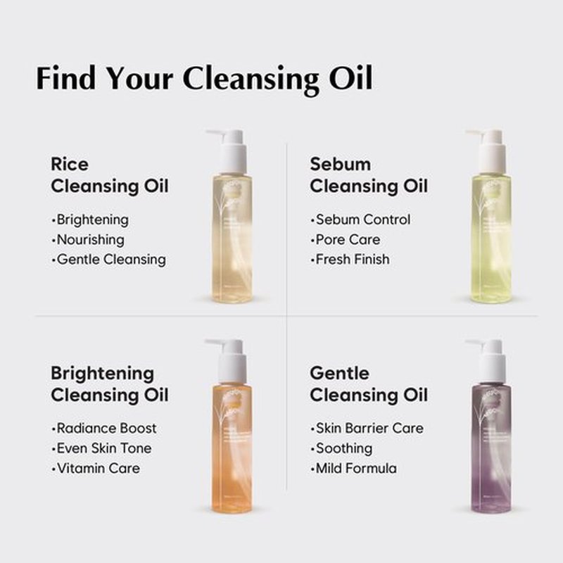 MIDHA Gentle Cleansing Oil with black rice & peptides,5.07fl.oz/150ml,Deep cleansing, Skin barrier support, Nourishing cleansing oil, Gentle Daily Cleanser, Moisture-locking cleanser