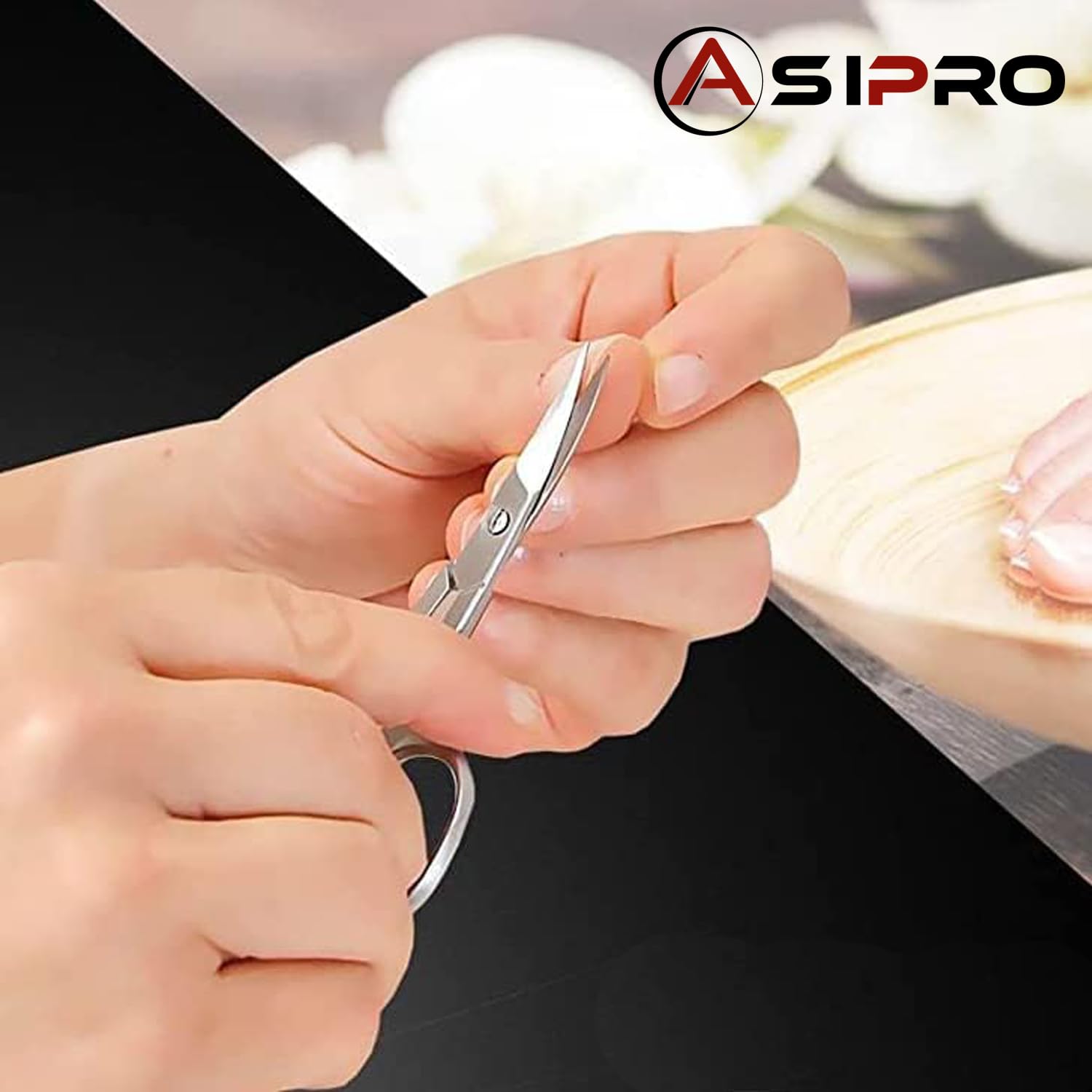 ASIPRO Nail Scissors for Women & Men with Pouch Manicure Gifts Scissors for Nails Toenail Scissors Adults Tijeras para Uñas Fingernail Scissor Toe Nail Scissors Curved
