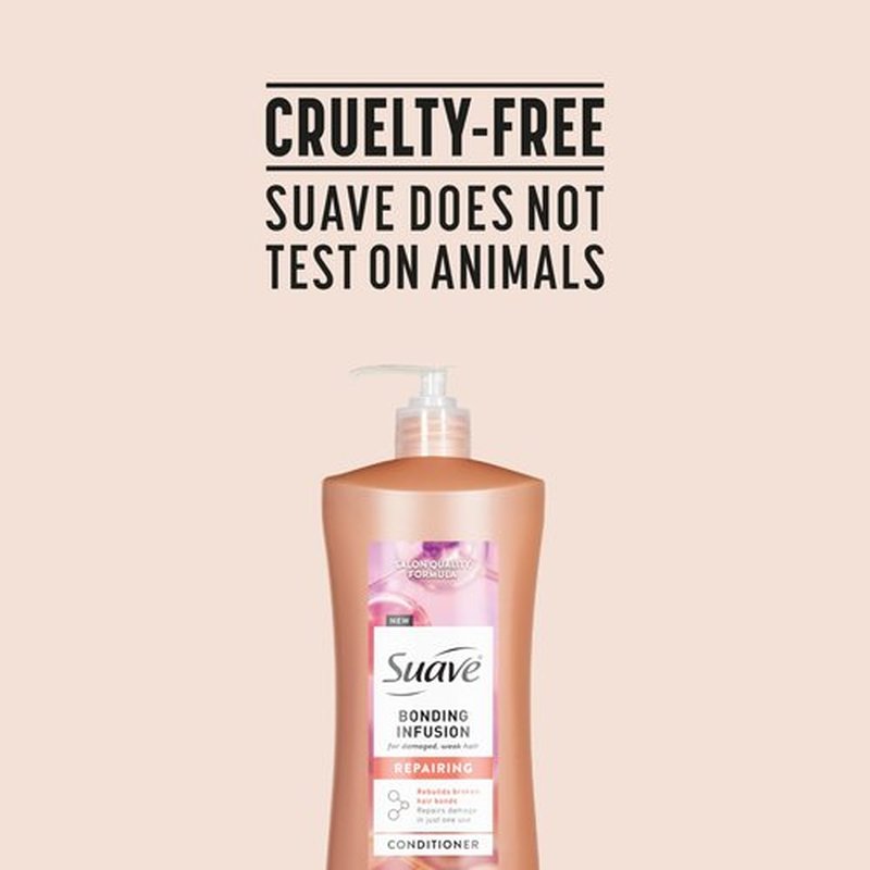 Suave Bonding Infusion Repairing Conditioner, Infused with Bonding Complex, Restorative for Weak or Damaged Hair, 28oz Pump, 4 Pack