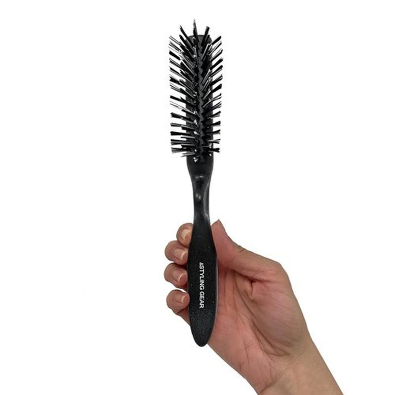 Styling Gear SG106 Hair Brush - 5 Row Slick Back & Teasing Brush for Effortless Styling | Black