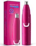 ZORAMI Rechargeable Ear and Nose Hair Trimmer - 2026 Professional Painless Eyebrow & Facial Hair Trimmer for Men Women, Powerful Motor and Dual-Edge Blades for Smoother Cutting Magenta