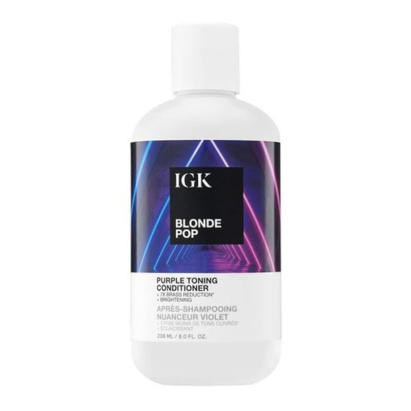 IGK BLONDE POP Purple Toning Conditioner - Brighten & Neutralize Brass | Vegan & Cruelty-Free