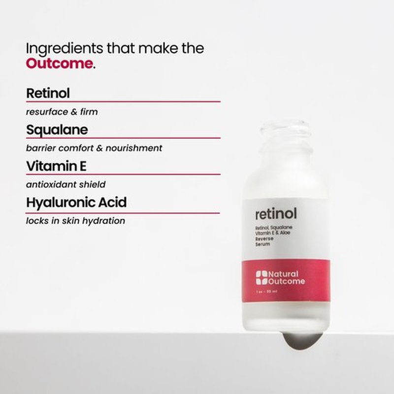 Retinol Serum for Face | Fine Line and Wrinkle Reducer Serum | Nightly Hydrating Facial Serum with Hyaluronic Acid, Vitamin E, Squalane and Aloe Vera | Collagen Enhancer | 1 o