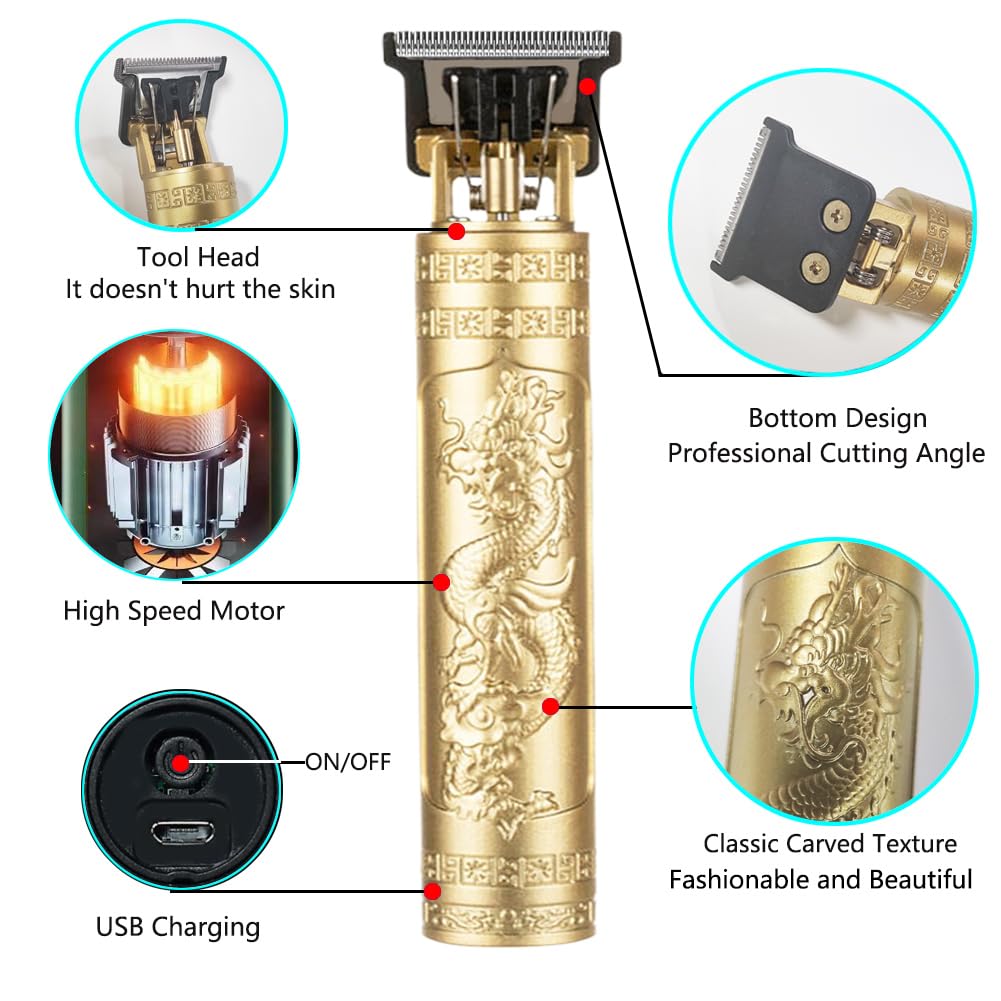 YIPINER Hair Clippers for Men, Cordless Hair Clippers, Hair Clipper with 10 Pieces Earpick