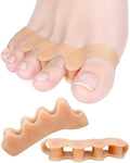 JOKHUE Silicone Toe Separators Spacers for Women and Men Bunion Corrector, Overlapping Toes Spreaders,Stretchers for Relieving Feet Plantar Fasciitis (Beige)