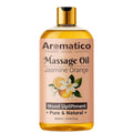 AROMATICO Massage Oil for Massage Therapy with Jasmine & Orange Essential Oils. Infused with Sesame, Almond & Jojoba Oils. Full Body Massage Oil for Mood Upliftment – 10 Fl Oz