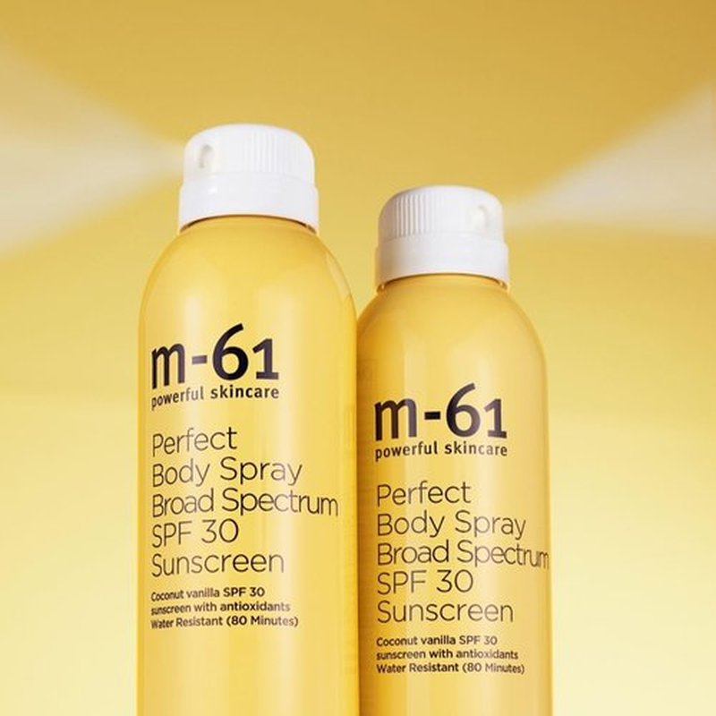 **M-61 Sunscreen Spray SPF 30 - Lightweight Clear Mist, Water Resistant for 80 Minutes | Vitamin E & Aloe | 6 Fl Oz**