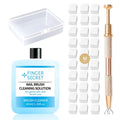 Aoboo Nail Sponges Set for Ombre Gel,Nail Art Tools Set-50Pcs Nail Sponges With Gold Grabbing Pen Nail Brush Cleaner Transparent Plastic Storage Box Used to Store Nail Art Tools