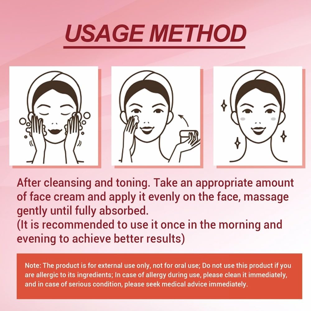 Dragon Blood Retinol Face Cream – Fine Line Smoothing, Deep Moisturizing & Even Skin Tone for Face & Body, Day & Night Use, 50g*2