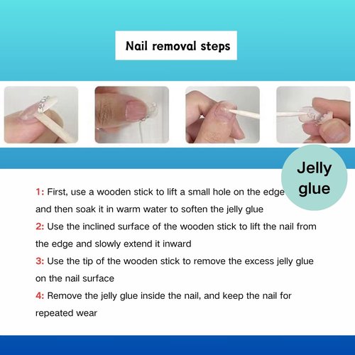 FlyingRabbit handmade press on nails short,coffin fake nails with designs,FlyingRabbit 10 pcs high hardness acrylic nails press ons,3d cute false nails for women-Mermaid ocean(S)