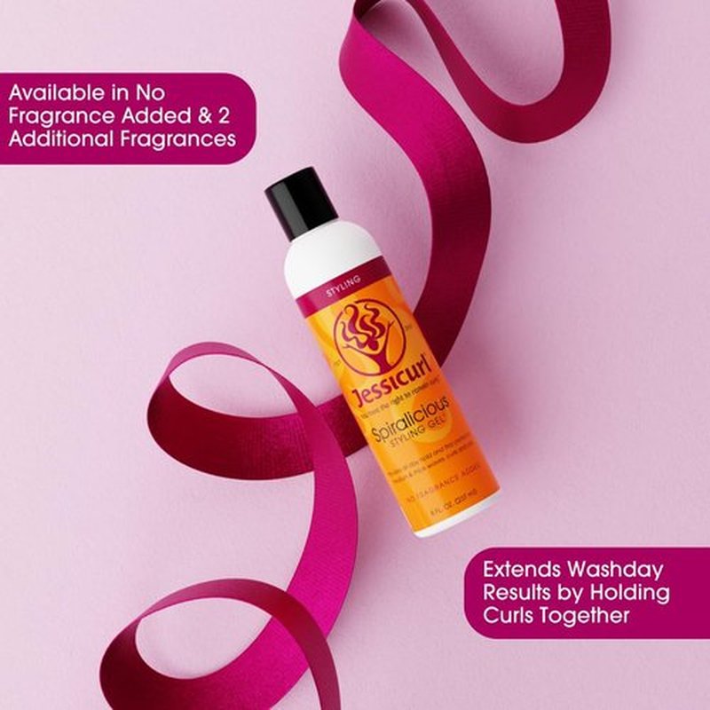 Jessicurl Spiralicious Gel - Citrus Lavender Curl Defining & Frizz Control, 2 Fl Oz for All Hair Types