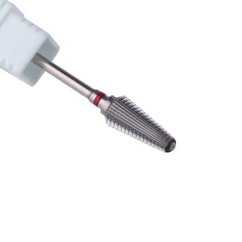 MZCMSL Tornado Carbide Nail Drill Bit - Fast Remove Acrylic or Hard Gel,Professional 3/32 Shank efile Bit for Nail Drill(Silver,Medium)