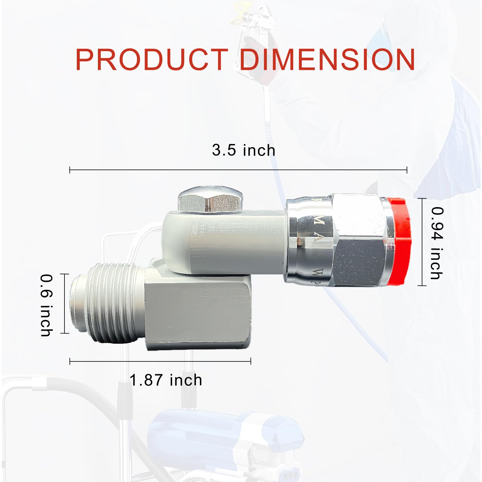 (2pack) 235486 Airless Paint Spray Gun Swivel Joint Compatible with Graco Sprayers Gun Accessories 7/8" Thread 180° Degree Rotation