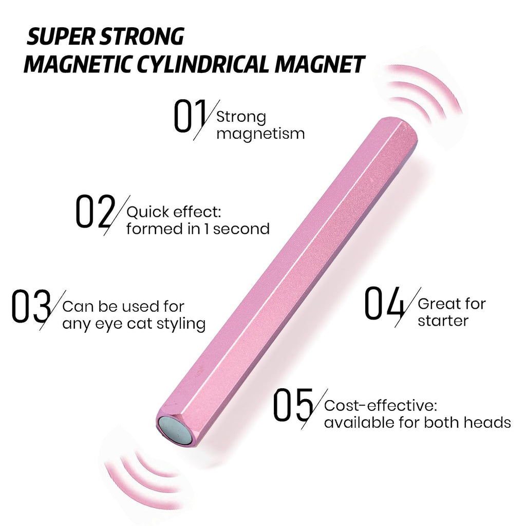 XEAOHESY 2 Pieces Cat Eye Magnet for Nails Double-Ended Hexagon Strong Nail Magnet Stick for Cat Eye Gel Nail Polish