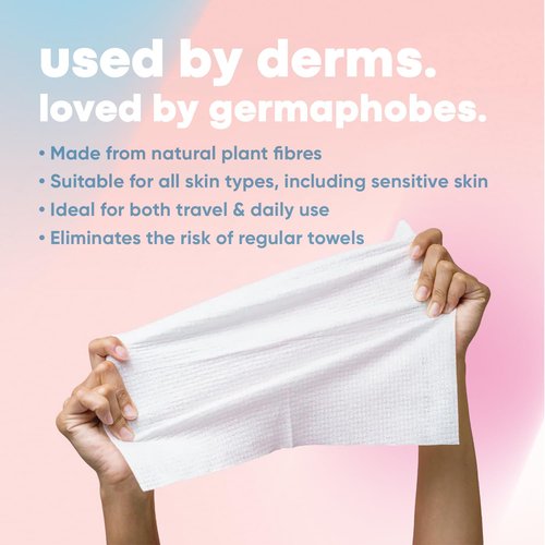 Takeoff Face Towels - Ultra Soft Disposable Makeup Remover Wipes | 10"×12", 150 Count, Compostable