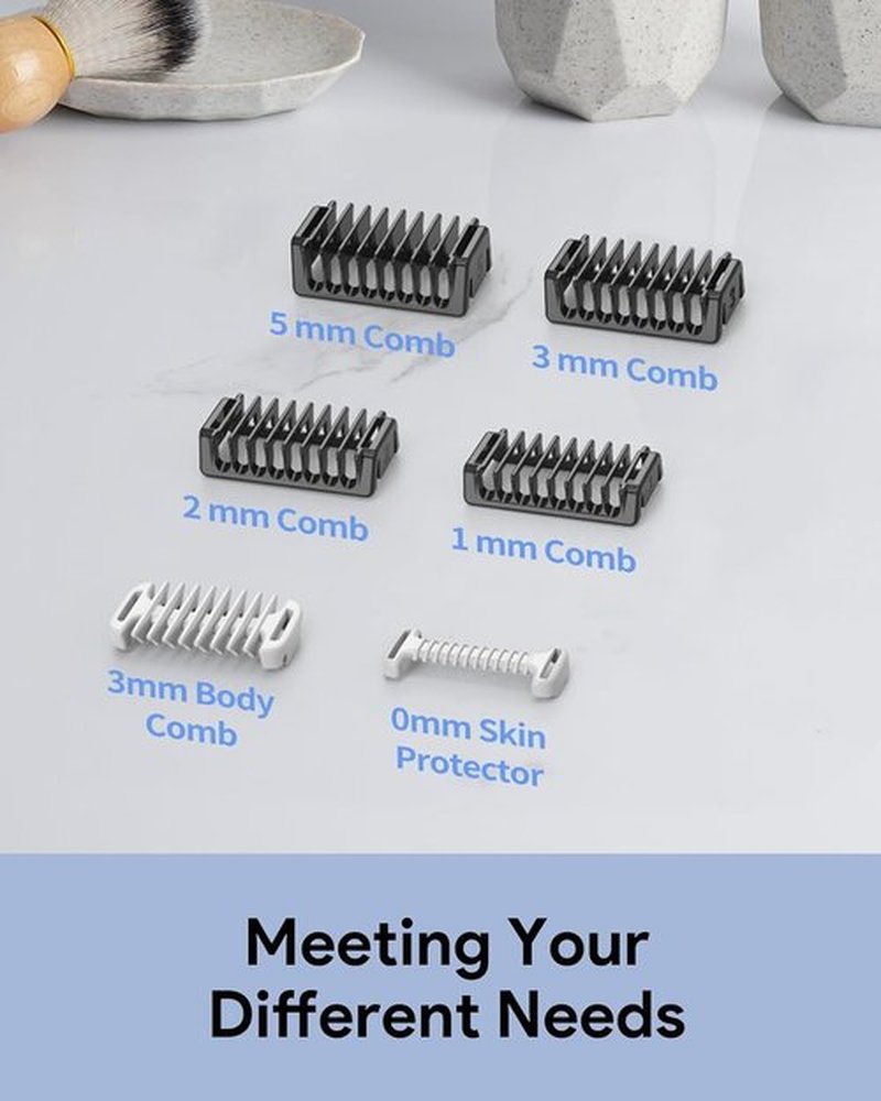 Guide Guards with Stand by [Brand Name] - Premium Skin & Body Combs Replacement for O Blade QP Series (6PC + Stand)