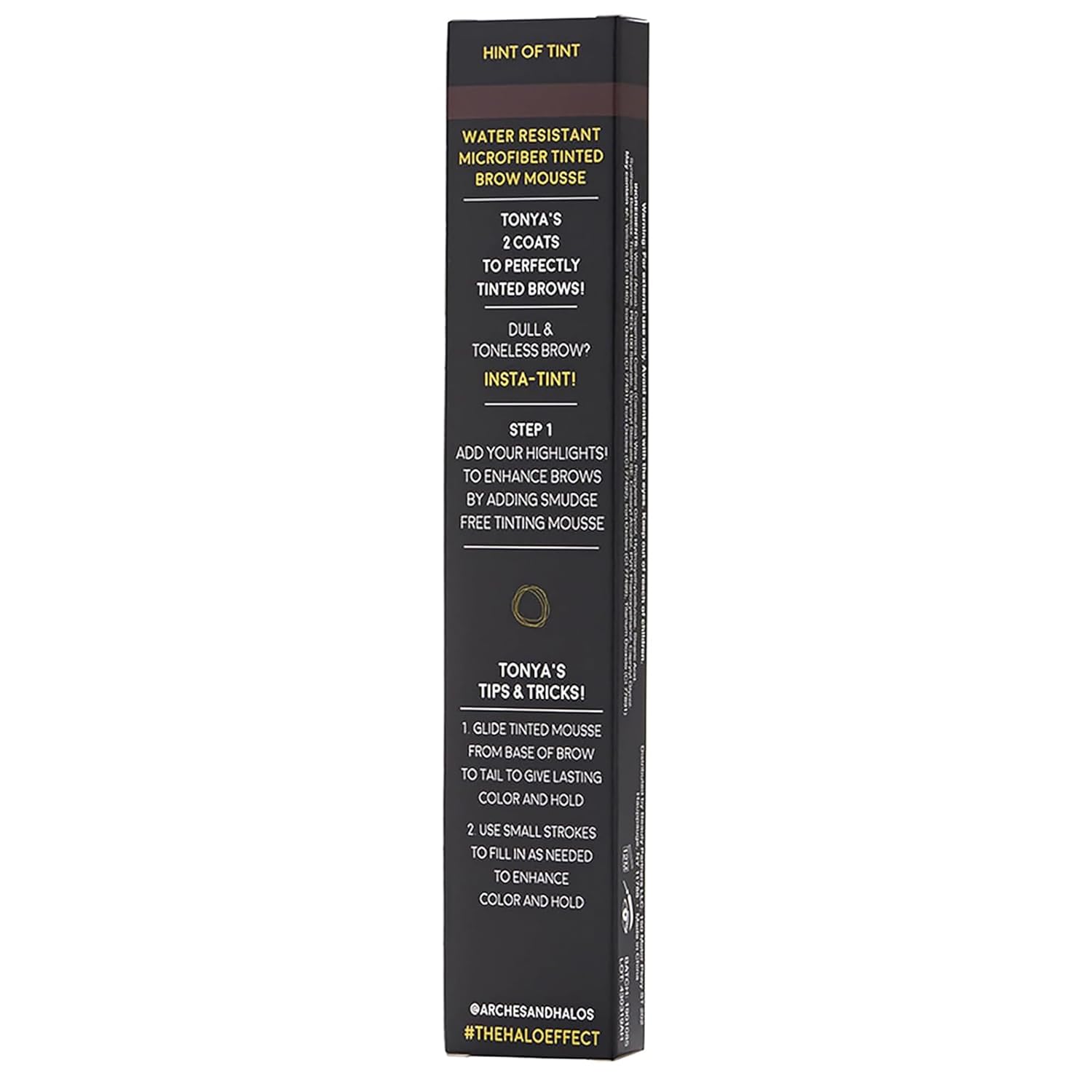 Arches and Halos Microfiber Tinted Brow Mousse - Rich Pigment Eyebrow Shaper - Water-Resistant - Auburn - 0.11 oz