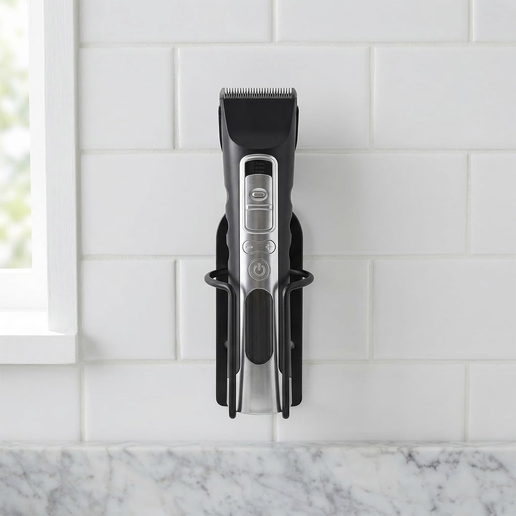 Didiseaon Stainless Steel Barber Hair Clipper Holder Wall Mounted Tool Organizer for Salon Accessories Lightweight Sturdy Electric Shaver Stand for Home Barber Shop Use Aesthetic Hair Tool Rack