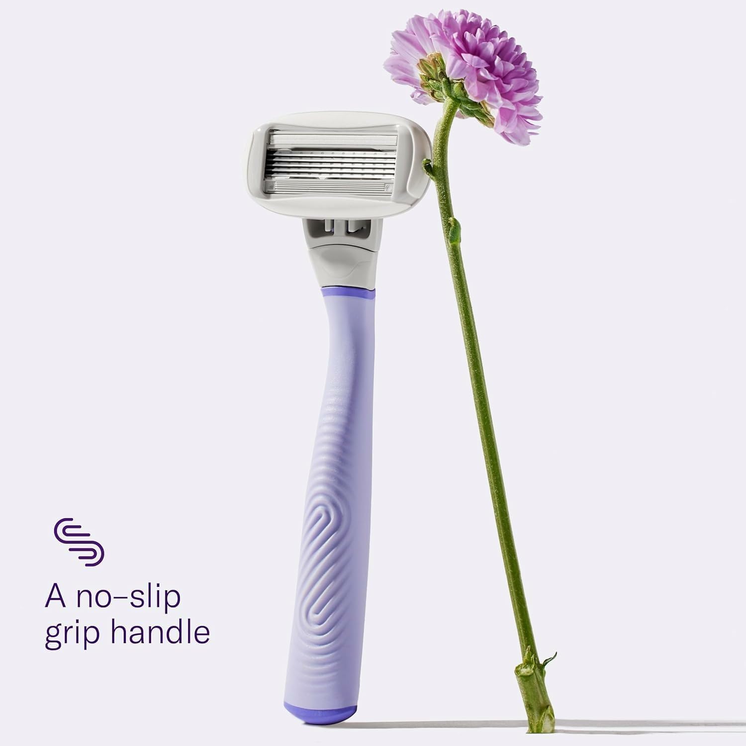 Flamingo Razors for Women, 1 Razor (Lilac) Handle, 1 Razor Blade Refill, and 1 Shower Holder