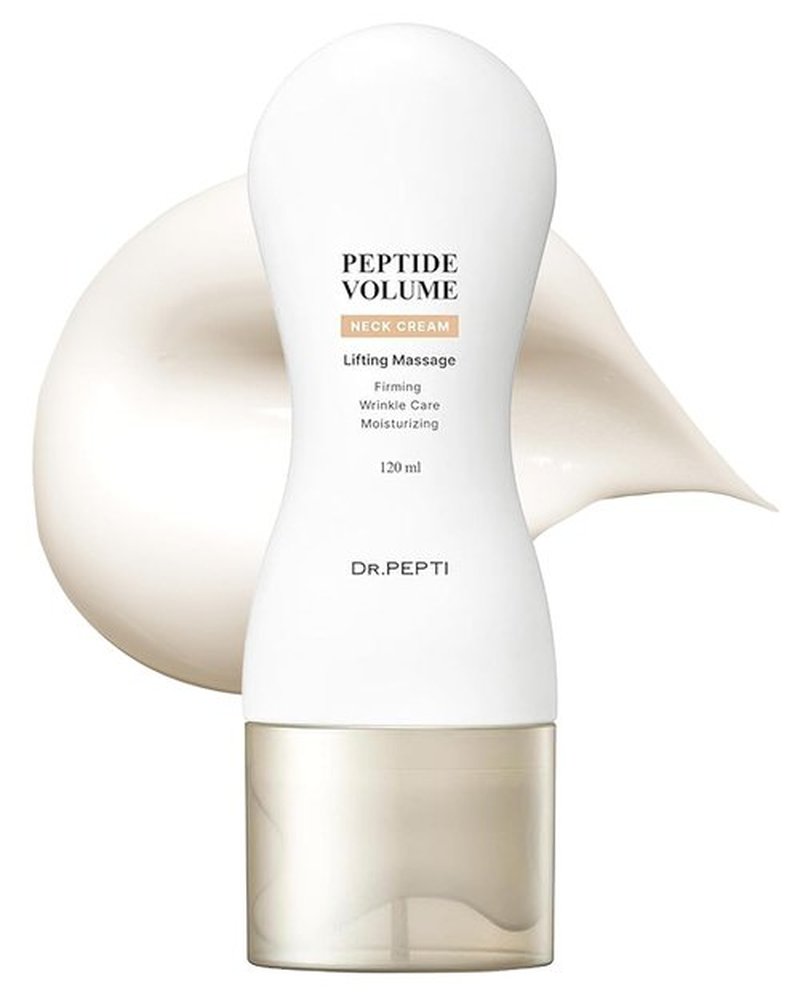 Dr. Pepti Neck Firming Cream - Tightening & Lifting with Gua Sha Massager | 25 Peptides & Collagen, 4.2 fl oz