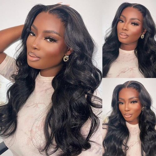 Body Wave Human Hair Bundles 18 20 22 Inch 12A Body Wave Bundles Human Hair 100% Unprocessed Brazilian Virgin Hair 3 Bundles Human Hair Weave Bundles Deals Real Human Hair Natural Black Color
