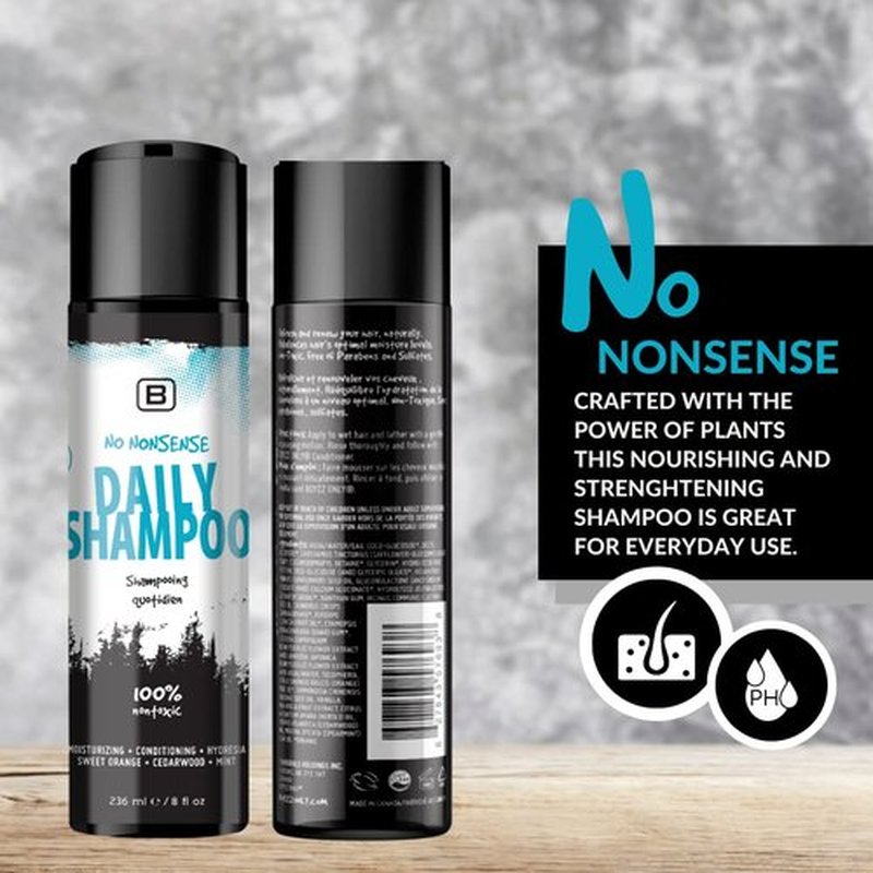 No Nonsense Daily Shampoo - Vegan, Biodegradable Formula for Hydration & Breakage Prevention | 12 oz