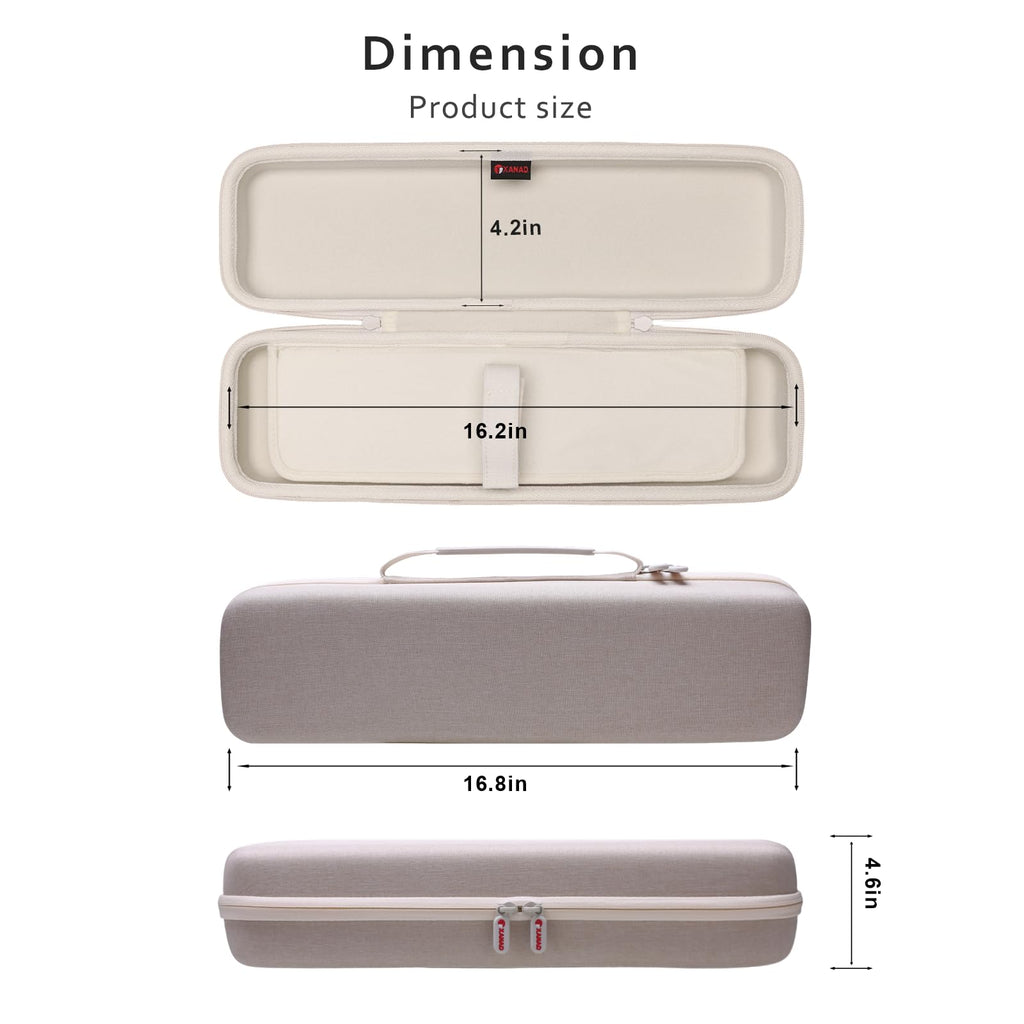 XANAD Hard Case Compatible with Dyson Airstrait/Corrale Styler Straightener - Hair Straightening Irons Case,Cream