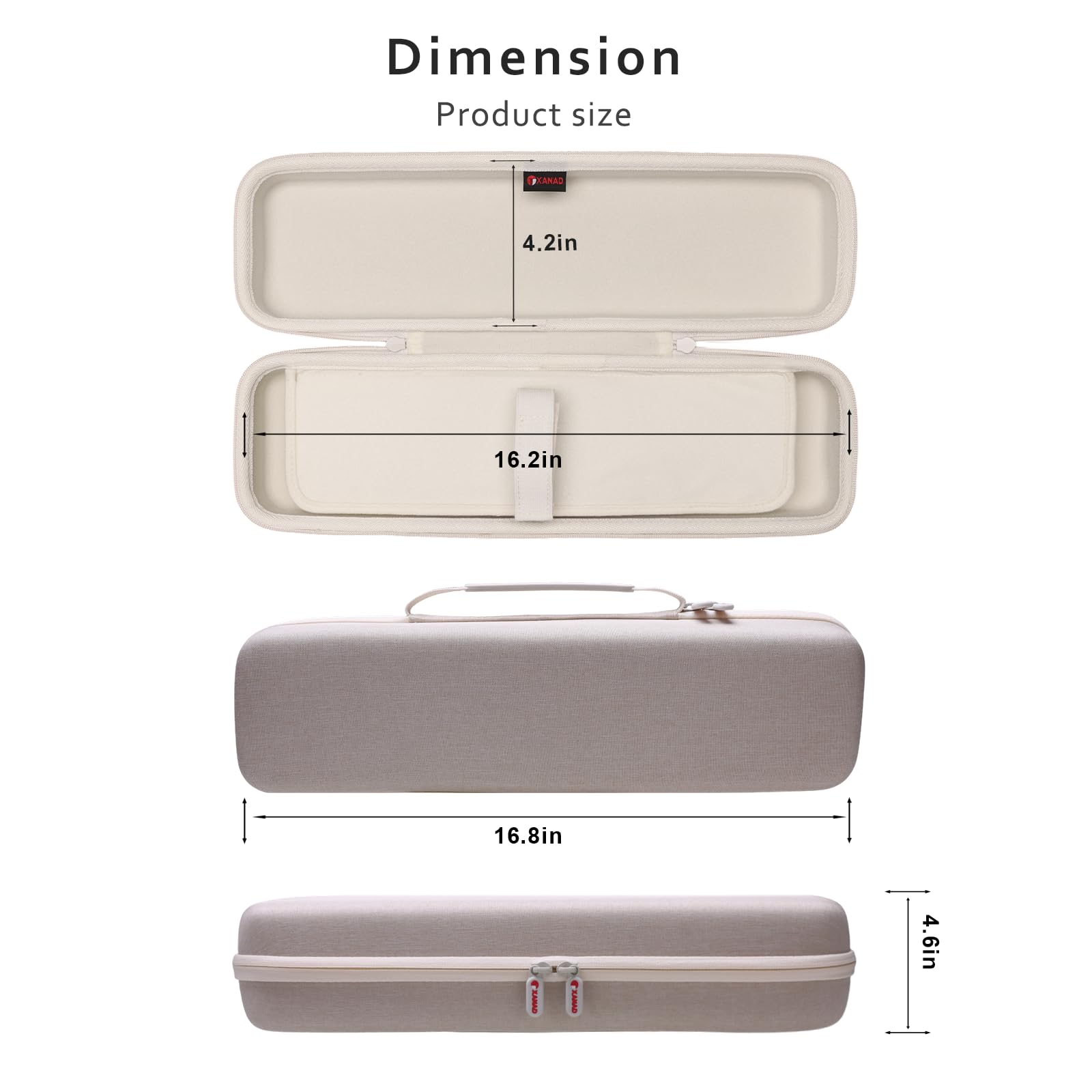XANAD Hard Case Compatible with Dyson Airstrait/Corrale Styler Straightener - Hair Straightening Irons Case,Cream