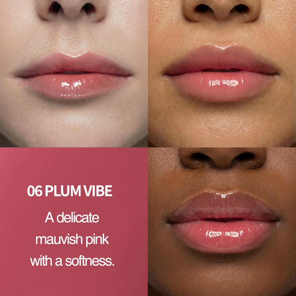 VIDIVICI Peptide Butter Tint Balm | 10 Color Variants, Korean Moisturizing Lip Tint with Melting Peptide Complex™ & Sheer Tinted Glow - 06 PLUM VIBE (12g, 0.42Oz)