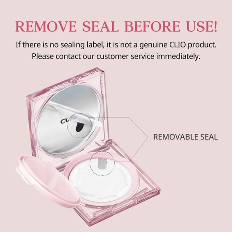 CLIO Kill Cover Mesh Glow Cushion Foundation ([Refill Included] 15g*2, 23N GINGER), Glass Skin, Long-Lasting, Lightweight, Buildable Coverage, Glowy Skin Makeup