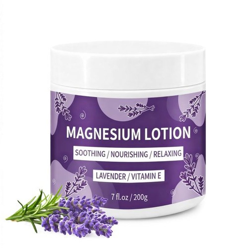 Magnesium Lotion for Sleep & Muscle Soothing 7 oz - Magnesium Body Cream with Lavender, Shea Butter & Vitamin E, for Deep Nourishment & Full-Body Relaxation, Fast-Absorbing & Unscented