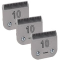 8VR 3 Pack 10# Removable Dog Grooming Blades, Made of Carbonized Steel, Suitable for Andis/Oster A5/Wahl KM Series, Cutting Length 1/16" (1.5 mm)
