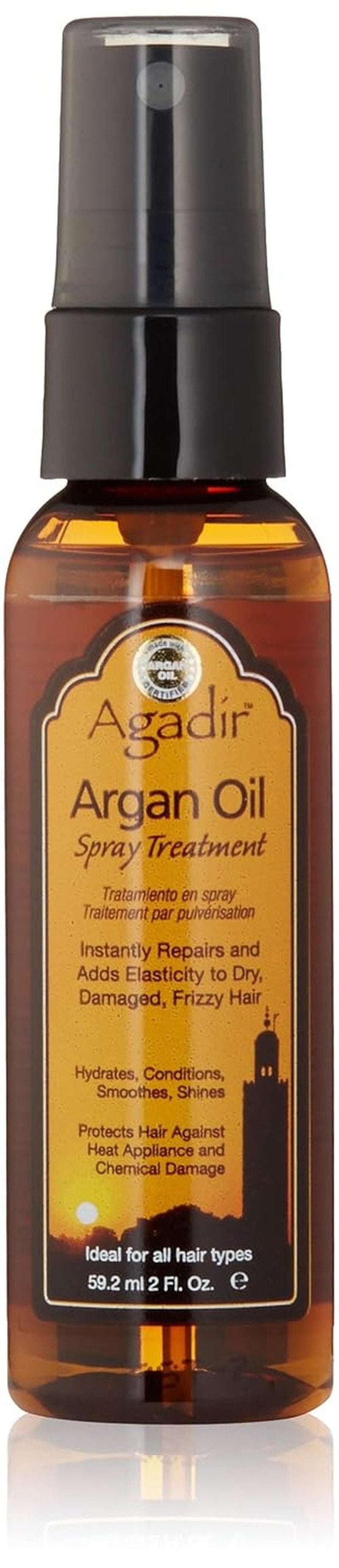AGADIR Argan Oil Spray Treatment - Nourishing Hair Serum for Shine & Moisture | 2 Fl Oz