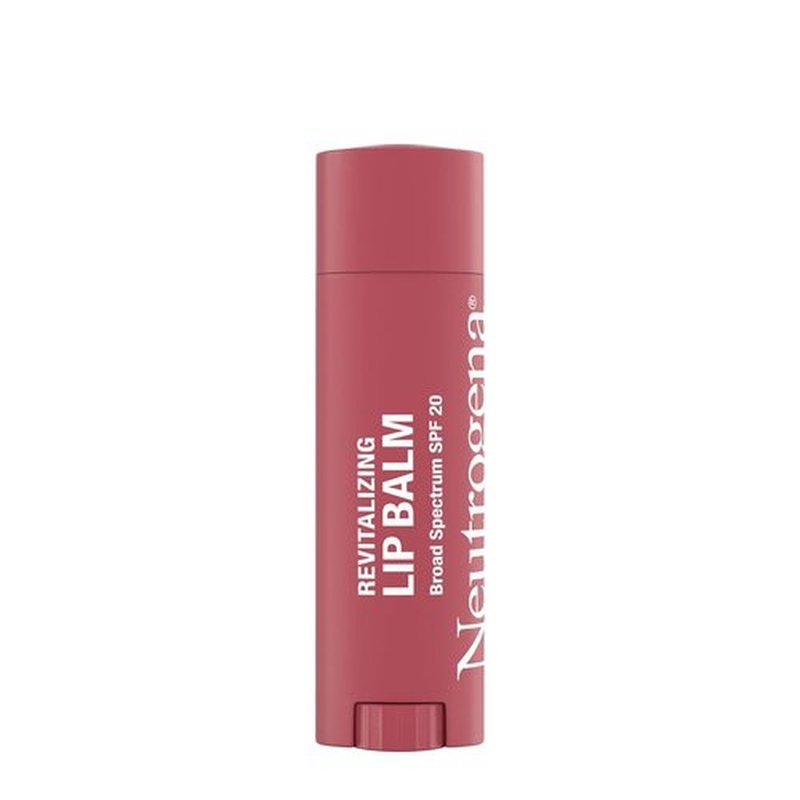 Neutrogena Revitalizing Tinted Lip Balm - SPF 20 Moisturizing Formula for Soft, Healthy Lips | Sheer Sunny Berry, 0.15 oz