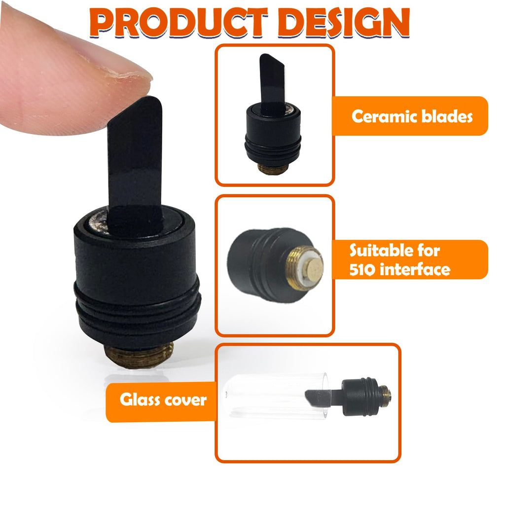 Ceramic Heating Head Heating Multi-Tool for Slicing Wax or Viscous Oil etc, （All Black）