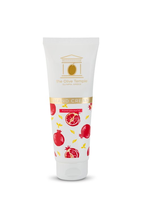 The Olive Temple Hand Cream with Olive Oil - Deep Moisturizing and Nourishing Formula for Soft, Supple Hands (Pomegranate), 3.38 fl. oz