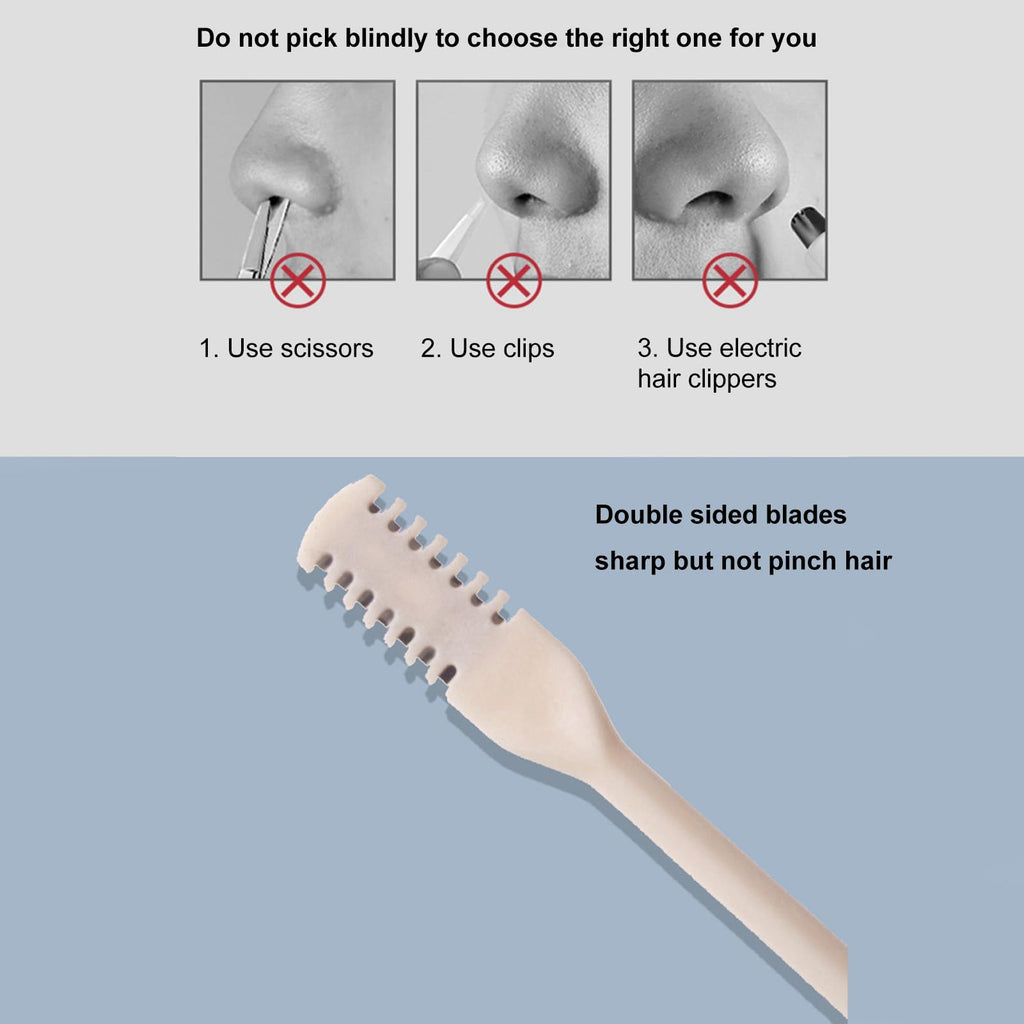 Srliya 24Pcs Nasal Hair Cutter, 360 Degree Rotating Nose Hair Trimmer Multifunction Nose Hair Plucker, Double Sided Manual Trimmer for Women and Men